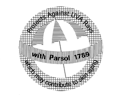 PROTECTS AGAINST UVA RAYS WHICH MAY CONTRIBUTE TO SKIN AGING WITH PARSOL 1789 trademark