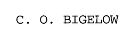 C. O. BIGELOW trademark