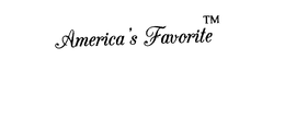 AMERICA'S FAVORITE trademark