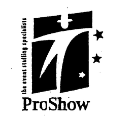 PROSHOW THE EVENT STAFFING SPECIALISTS trademark