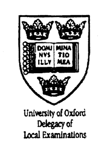 UNIVERSITY OF OXFORD DELEGACY OF LOCAL EXAMINATIONS DOMJ MINA NVS TIO ILLV MEA trademark