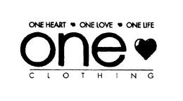 ONE HEART ONE LOVE ONE LIFE ONE CLOTHING trademark