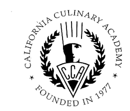 CCA CALIFORNIA CULINARY ACADEMY FOUNDEDIN 1977 trademark