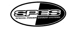 SPES SPECIAL POWER EXHAUST SYSTEMS trademark
