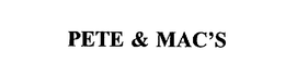 PETE & MAC'S trademark