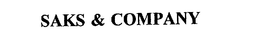 SAKS & COMPANY trademark