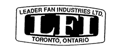 LFI LEADER FAN INDUSTRIES LTD. TORONTO, ONTARIO trademark