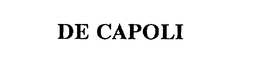 DE CAPOLI trademark