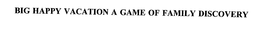 BIG HAPPY VACATION A GAME OF FAMILY DISCOVERY trademark
