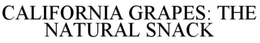 CALIFORNIA GRAPES: THE NATURAL SNACK trademark