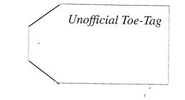 UNOFFICIAL TOE - TAG trademark