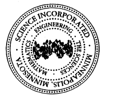 SCIENCE INCORPORATED MINNEAPOLIS, MINNESOTA THE SCIENCES MATHEMATICS ENGINEERING trademark