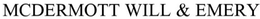 MCDERMOTT WILL & EMERY trademark