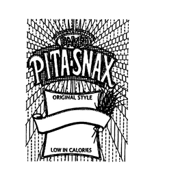 BAKED PITA-SNAX THE HEALTHY ALTERNATIVE BAKED, ORIGINAL STYLE LOW IN CALORIES trademark