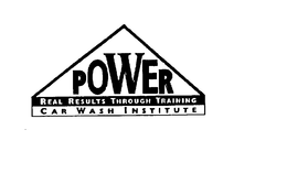 POWER REAL RESULTS THROUGH TRAINING CAR WASH INSTITUTE trademark