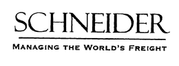 SCHNEIDER MANAGING THE WORLD'S FREIGHT trademark