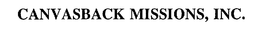 CANVASBACK MISSIONS, INC. trademark