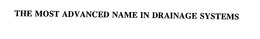 THE MOST ADVANCED NAME IN DRAINAGE SYSTEMS trademark