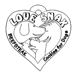 LOVE SNAX BEEFSTEAK COOKIES FOR DOGS trademark