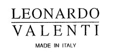 LEONARDO VALENTI MADE IN ITALY trademark