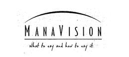 MANAVISION WHAT TO SAY AND HOW TO SAY IT trademark