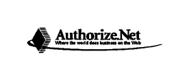 AUTHORIZE.NET WHERE THE WORLD DOES BUSINESS ON THE WEB trademark