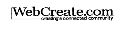WEBCREATE.COM CREATING A CONNECTED COMMUNITY trademark