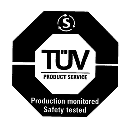 TUV PRODUCT SERVICE S PRODUCTION MONITORED SAFETY TESTED trademark