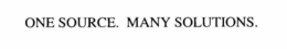 ONE SOURCE.  MANY SOLUTIONS. trademark