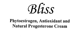 BLISS PHYTOESTROGEN, ANTIOXIDANT AND NATURAL PROGESTERONE CREAM trademark