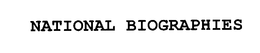 NATIONAL BIOGRAPHIES trademark