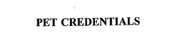 PET CREDENTIALS trademark
