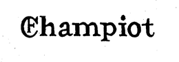 CHAMPIOT trademark