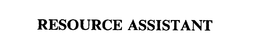 RESOURCE ASSISTANT trademark