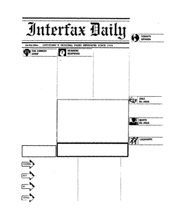 INTERFAX DAILY THE COMEDY STRIP READERSRESPONSE TODAY'S OPINION JOKE DU JOUR QUOTE DU JOUR LAGNIAPPE DAILY LOUISIANA'S ORIGINAL FAXED NEWSPAPER SINCE 1995 RED STICK EDITION trademark