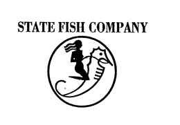 STATE FISH COMPANY & FEMALE FIGURE ON SEA HORSE trademark