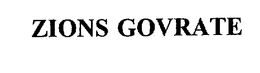 ZIONS GOVRATE trademark