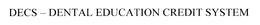 DECS - DENTAL EDUCATION CREDIT SYSTEM trademark