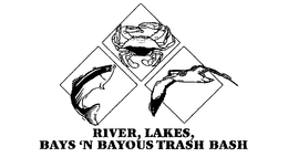 RIVER, LAKES, BAYS 'N BAYOUS TRASH BASH trademark