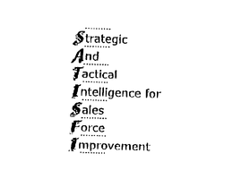 STRATEGIC AND TACTICAL INTELLIGENCE FOR SALES FORCE IMPROVEMENT trademark