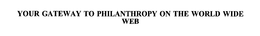YOUR GATEWAY TO PHILANTHROPY ON THE WORLD WIDE WEB trademark