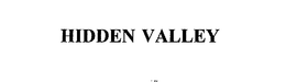 HIDDEN VALLEY trademark