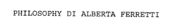 PHILOSOPHY DI ALBERTA FERRETTI trademark