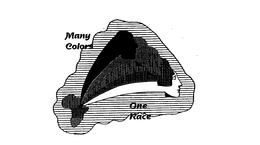 MANY COLORS ONE RACE trademark
