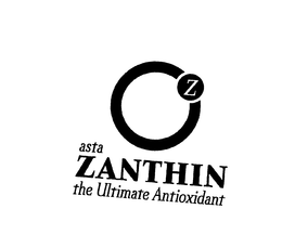 Z ASTA ZANTHIN THE ULTIMATE ANTIOXIDANT trademark