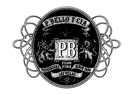 P. BELLO Y CIA PB FLOR FINA TABACALERA SINCE 1930 LAS VILLAS trademark
