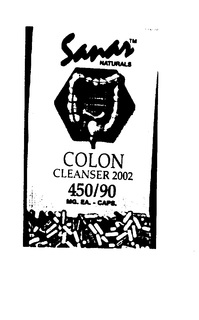 SANAR NATURALS ACTIVE NATURAL FIBERS COLON CLEANSER 2002 trademark