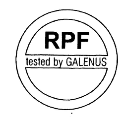 RPF TESTED BY GALENUS trademark