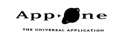 APP-ONE THE UNIVERSAL APPLICATION trademark
