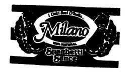 MILANO I DOLCI BACI D'ITALIA ... 100% NATURAL SPAGHETTI SAUCE trademark